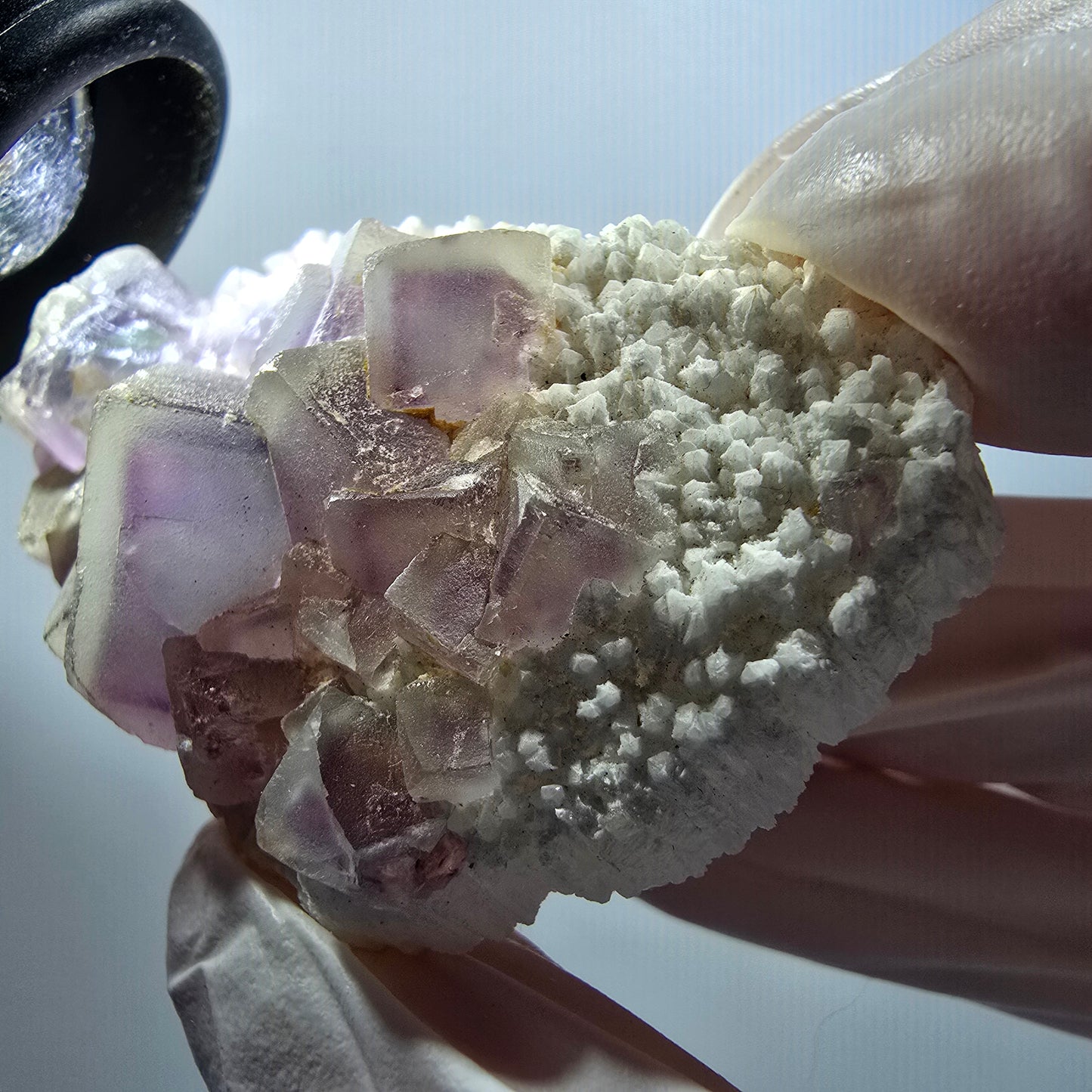 Cube de fluorite fantôme, spécimen de quartz, omehane vert-violet, Namibie 65*40*21 mm #12249 