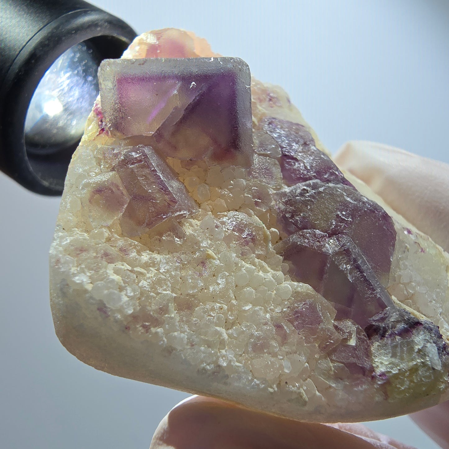 Phantom Fluorite Cube, Quartz Specimen, Green Purple Omehane, Namibia 62*45*21mm #12250 
