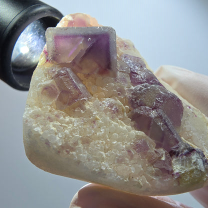 Phantom Fluorite Cube, Quartz Specimen, Green Purple Omehane, Namibia 62*45*21mm #12250 