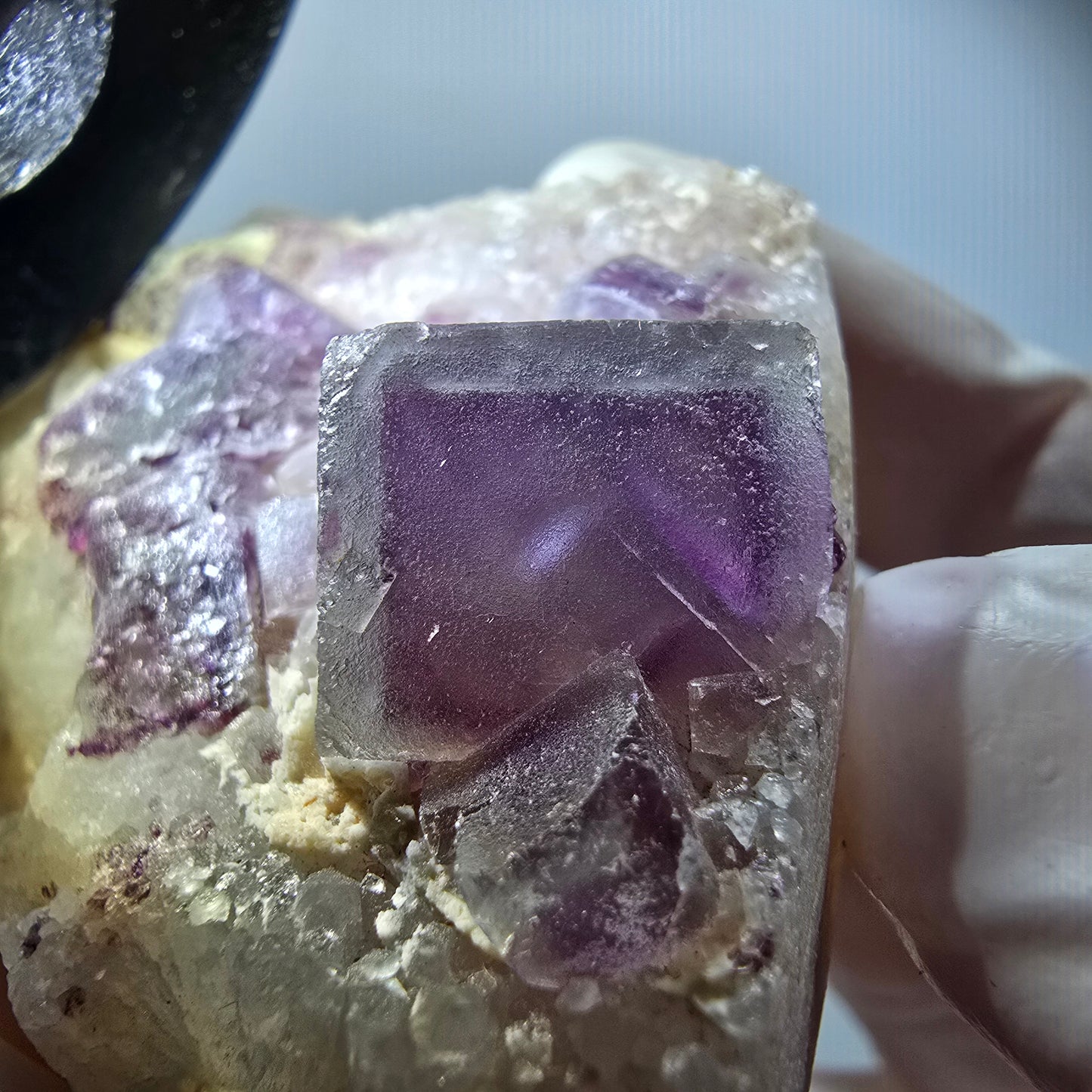 Phantom Fluorite Cube, Quartz Specimen, Green Purple Omehane, Namibia 62*45*21mm #12250 