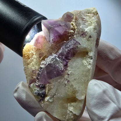 Phantom Fluorite Cube, Quartz Specimen, Green Purple Omehane, Namibia 62*45*21mm #12250 