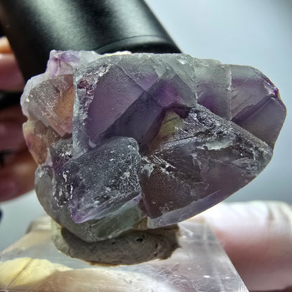 Phantom Fluorite Cube, Quartz Specimen, Green Purple Omehane, Namibia 35*27*21mm #12252 