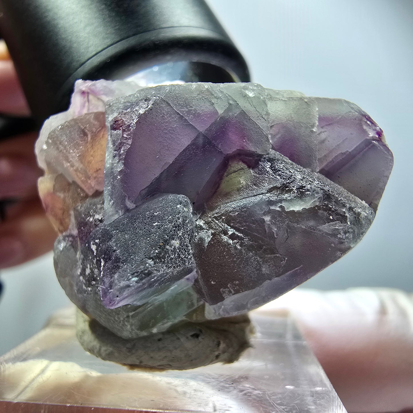 Phantom Fluorite Cube, Quartz Specimen, Green Purple Omehane, Namibia 35*27*21mm #12252 