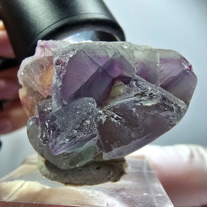Phantom Fluorite Cube, Quartz Specimen, Green Purple Omehane, Namibia 35*27*21mm #12252 