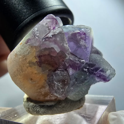 Phantom Fluorite Cube, Quartz Specimen, Green Purple Omehane, Namibia 35*27*21mm #12252 