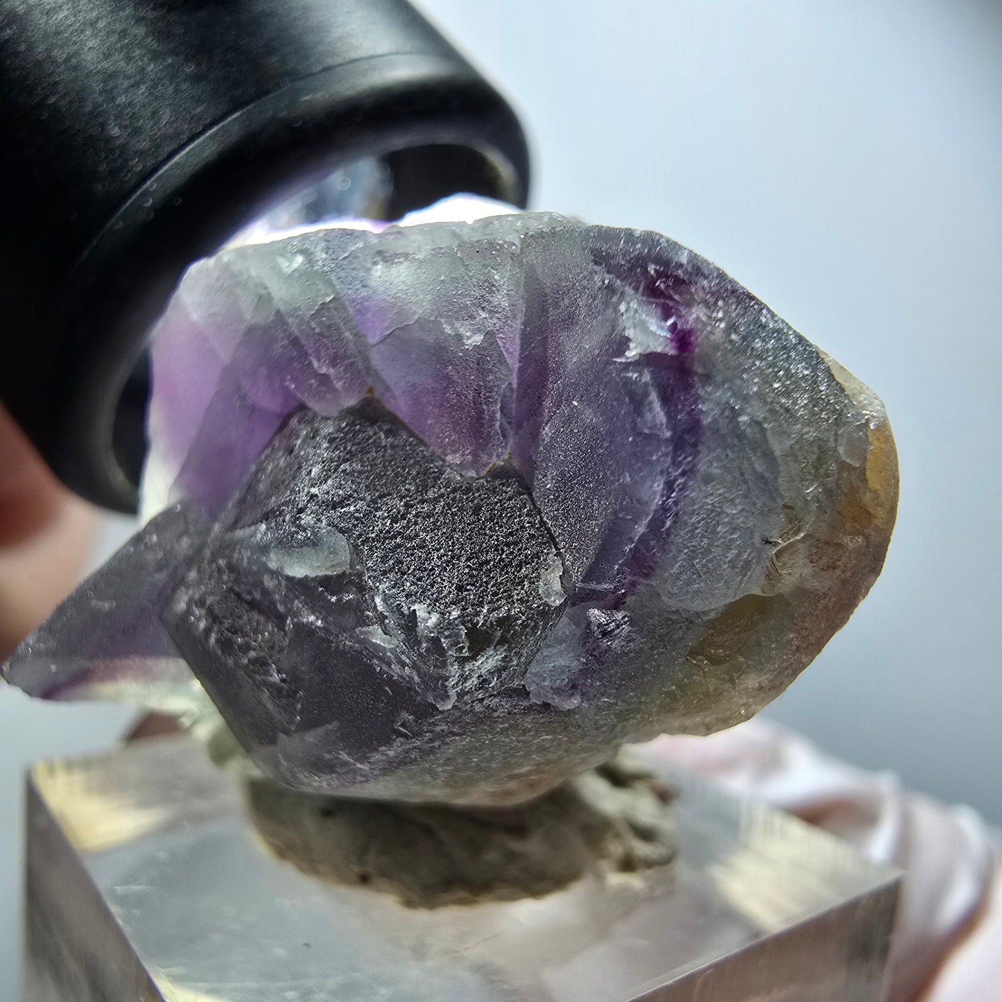 Phantom Fluorite Cube, Quartz Specimen, Green Purple Omehane, Namibia 35*27*21mm #12252 