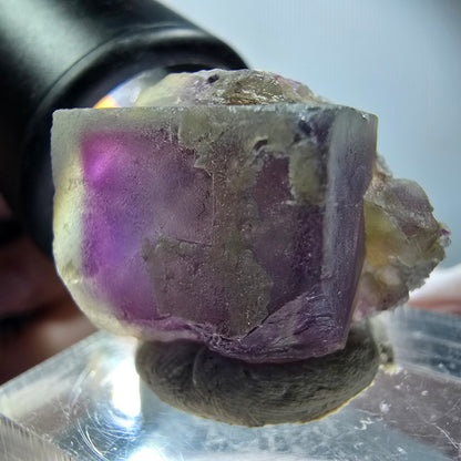 Phantom Fluorite Cube, Quartz Specimen, Green Purple Omehane, Namibia 25*21*16mm #12253 