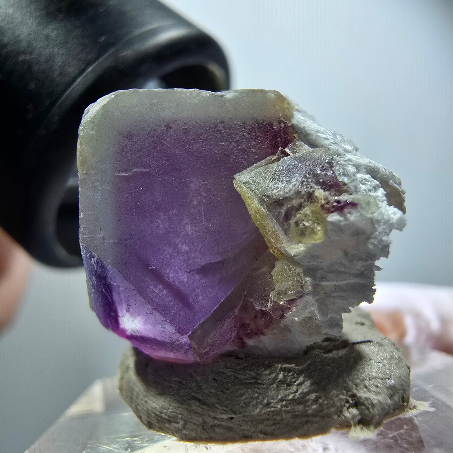 Phantom Fluorite Cube, Quartz Specimen, Green Purple Omehane, Namibia 25*21*16mm #12253 