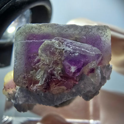 Phantom Fluorite Cube, Quartz Specimen, Green Purple Omehane, Namibia 25*21*16mm #12253 