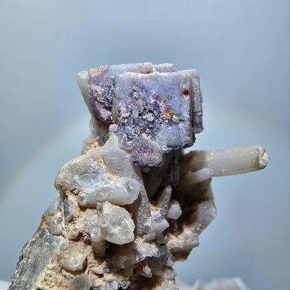 Rare cube de fluorite, spécimen de quartz, Brandberg, Namibie, 44*26*20 mm, n° 12258 