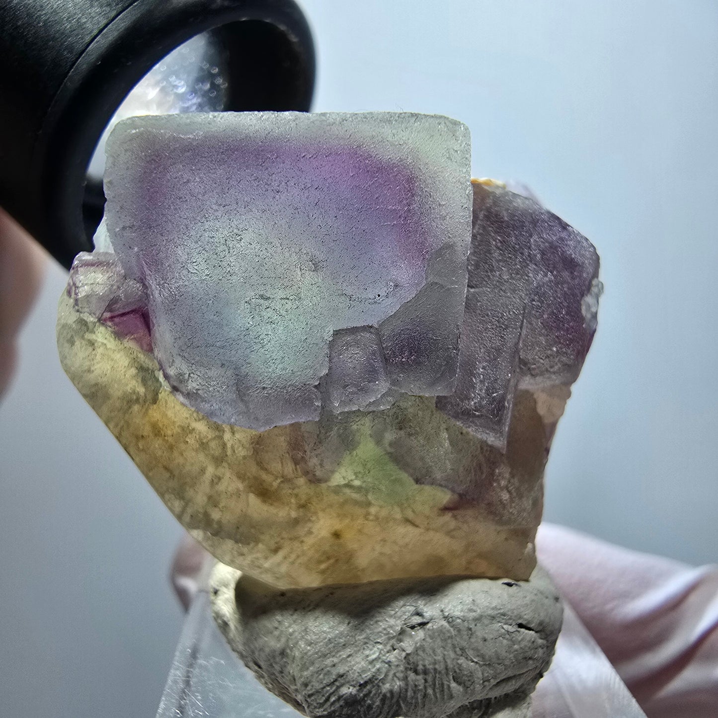 Phantom Fluorite Cube, Quartz Specimen, Green Purple Omehane, Namibia 42*37*21mm #12261 