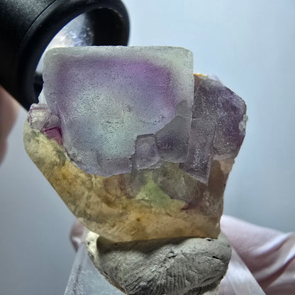 Phantom Fluorite Cube, Quartz Specimen, Green Purple Omehane, Namibia 42*37*21mm #12261 