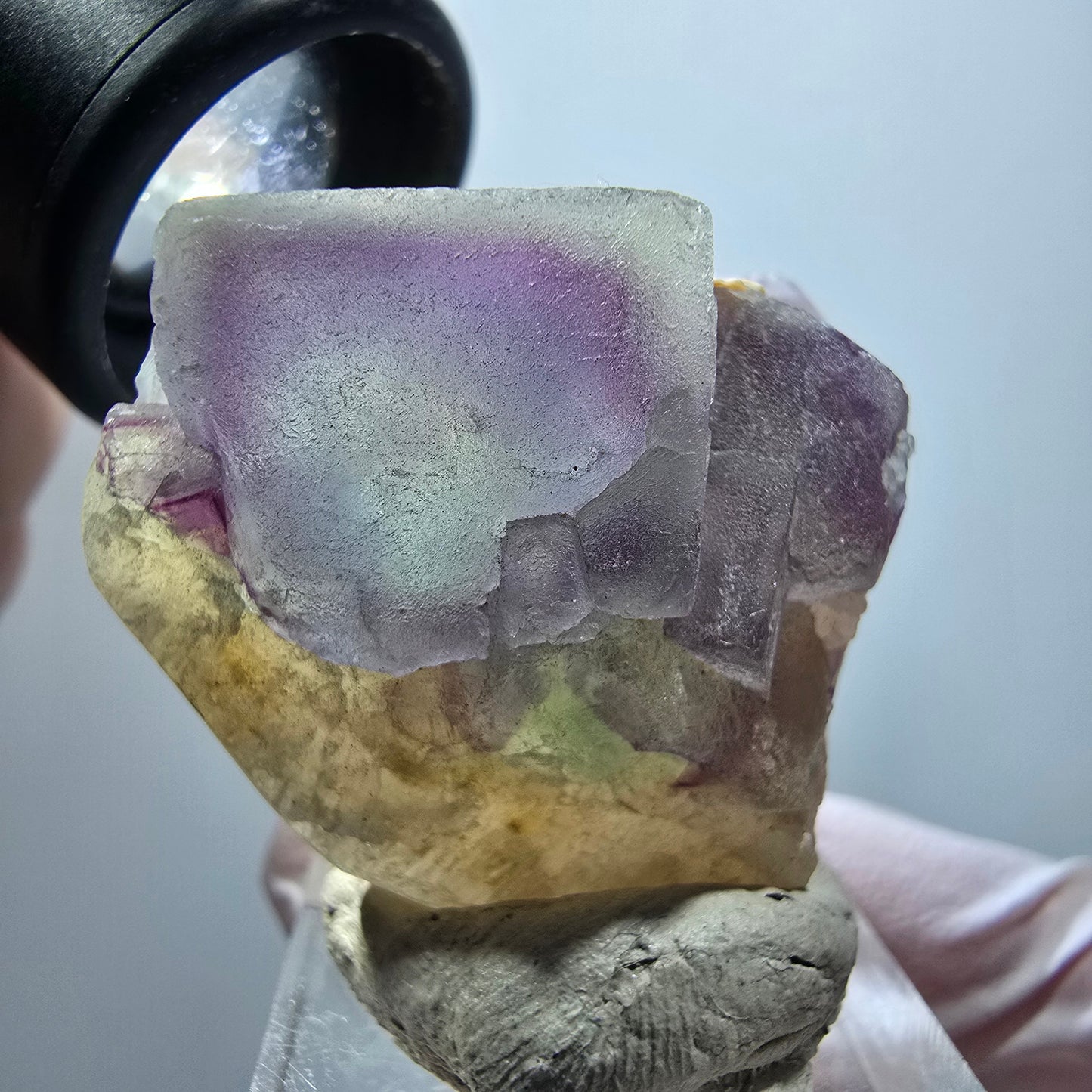 Phantom Fluorite Cube, Quartz Specimen, Green Purple Omehane, Namibia 42*37*21mm #12261 