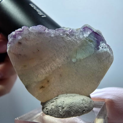 Phantom Fluorite Cube, Quartz Specimen, Green Purple Omehane, Namibia 42*37*21mm #12261 