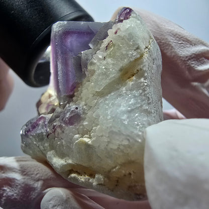 Phantom Fluorite Cube, Quartz Specimen, Green Purple Omehane, Namibia 60*40*21mm #12262 