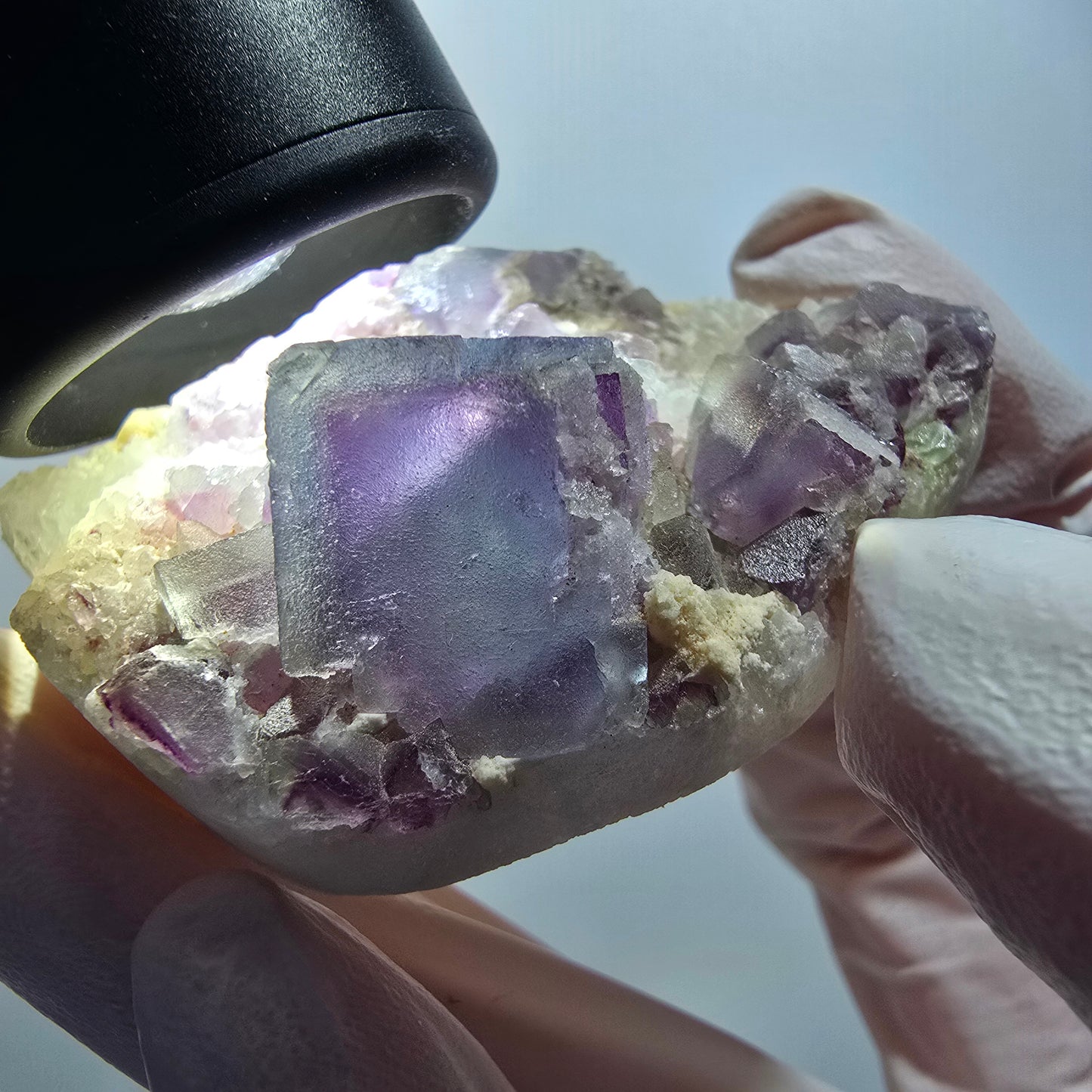 Phantom Fluorite Cube, Quartz Specimen, Green Purple Omehane, Namibia 60*40*21mm #12262 