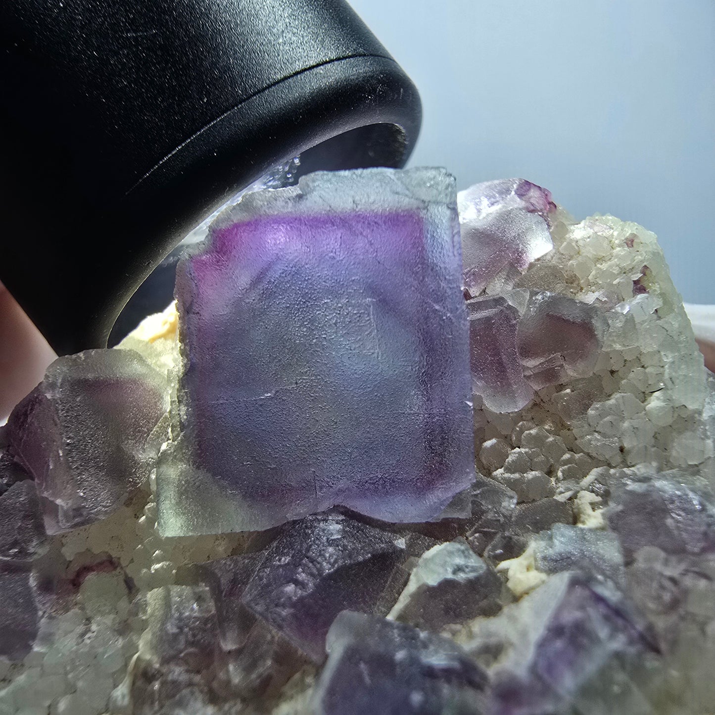 Phantom Fluorite Cube, Quartz Specimen, Green Purple Omehane, Namibia 60*40*21mm #12262 