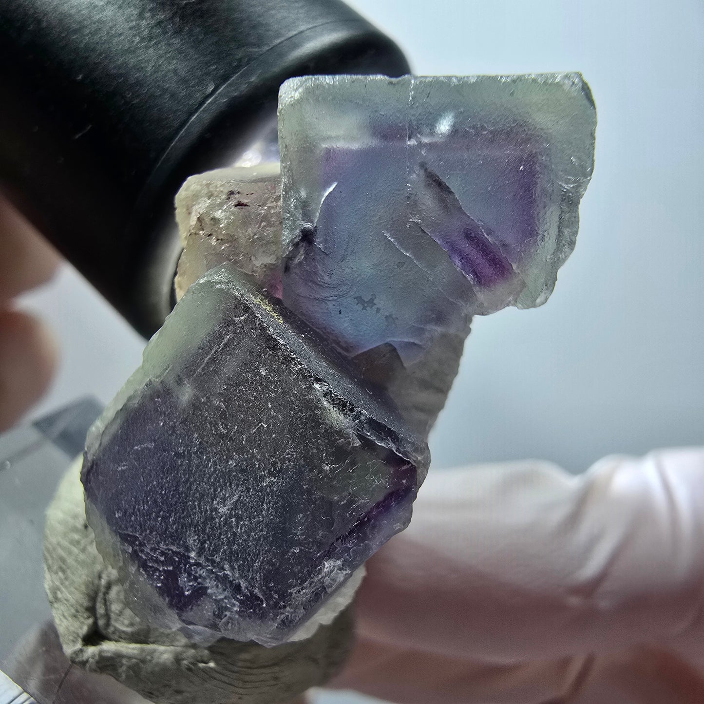 Phantom Fluorite Cube, Quartz Specimen, Green Purple Omehane, Namibia 44*37*22mm #12264 