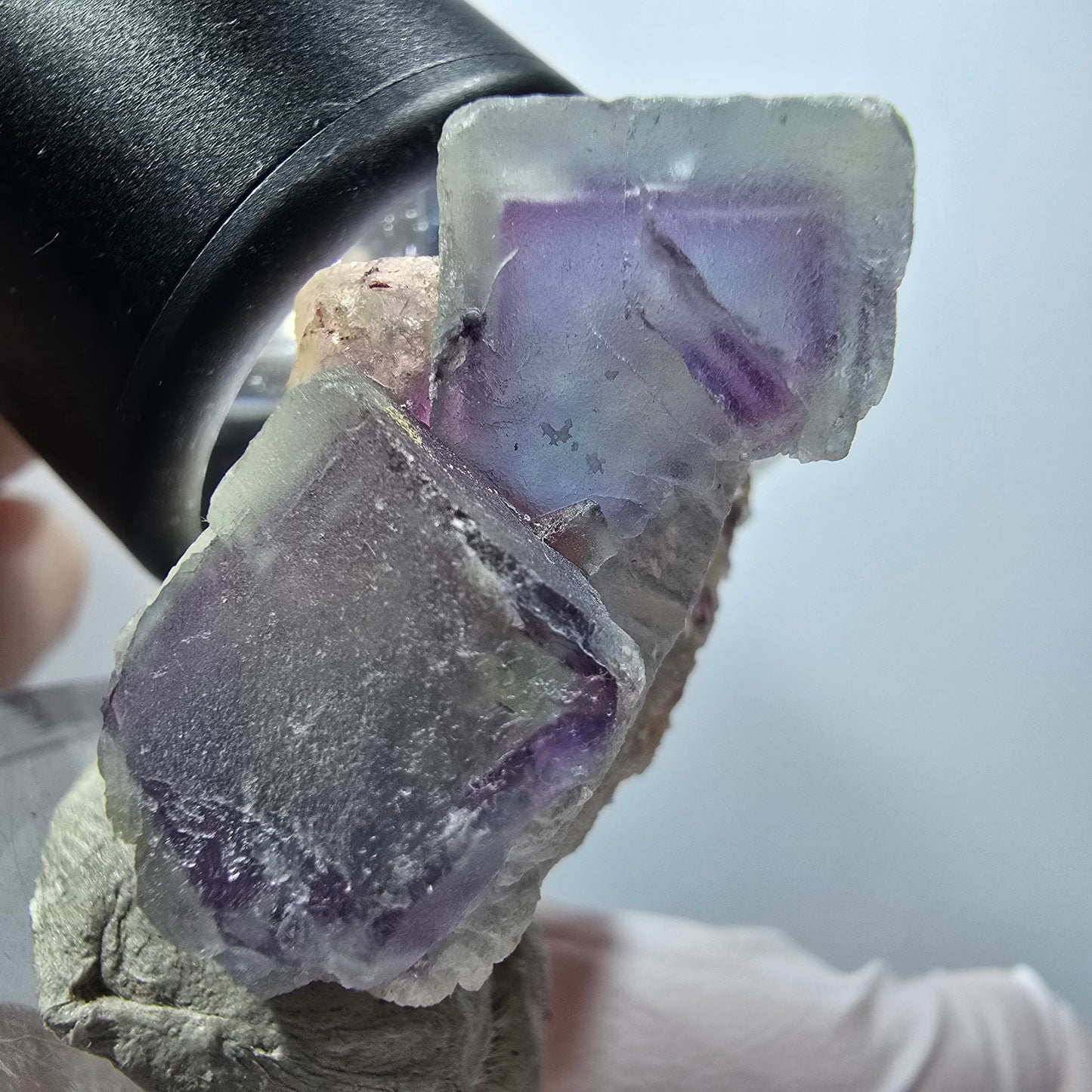 Phantom Fluorite Cube, Quartz Specimen, Green Purple Omehane, Namibia 44*37*22mm #12264 