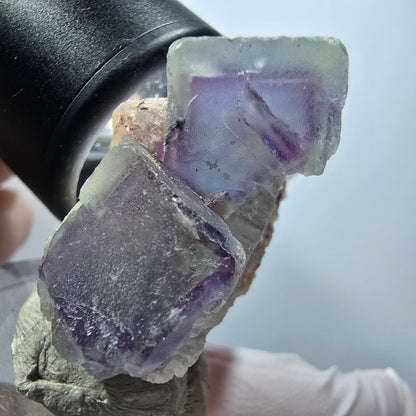 Phantom Fluorite Cube, Quartz Specimen, Green Purple Omehane, Namibia 44*37*22mm #12264 