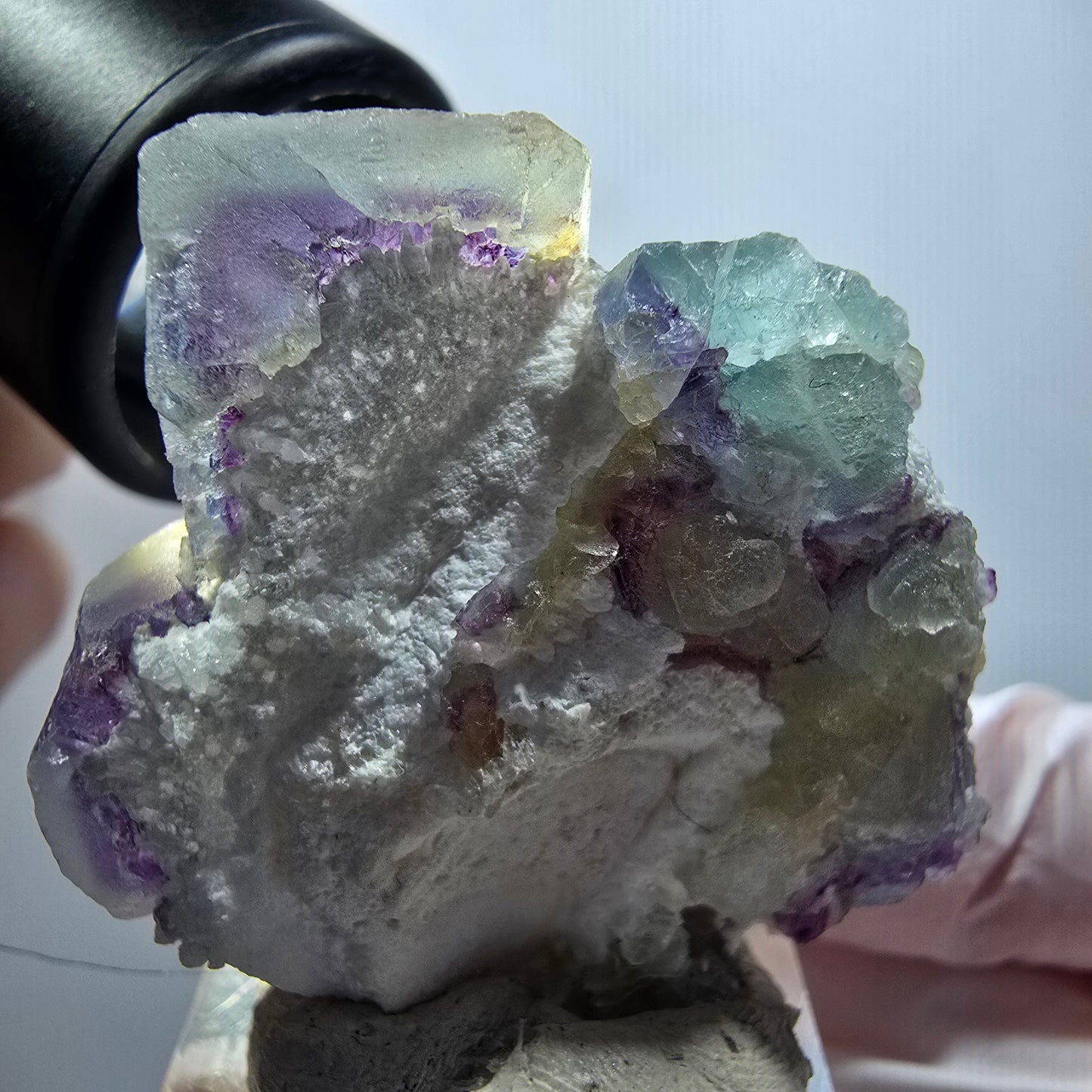 Phantom Fluorite Cube, Quartz Specimen, Green Purple Omehane, Namibia 44*37*22mm #12264 