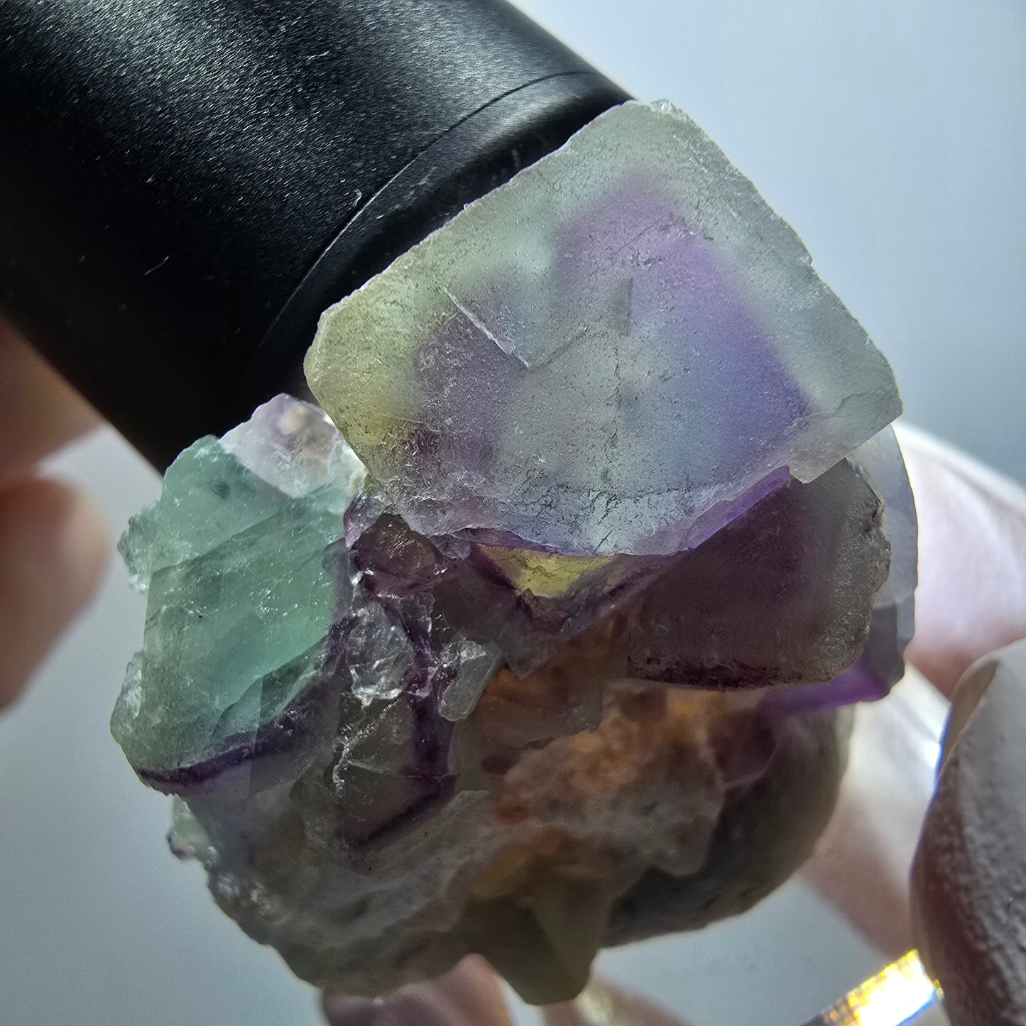 Phantom Fluorite Cube, Quartz Specimen, Green Purple Omehane, Namibia 44*37*22mm #12264 