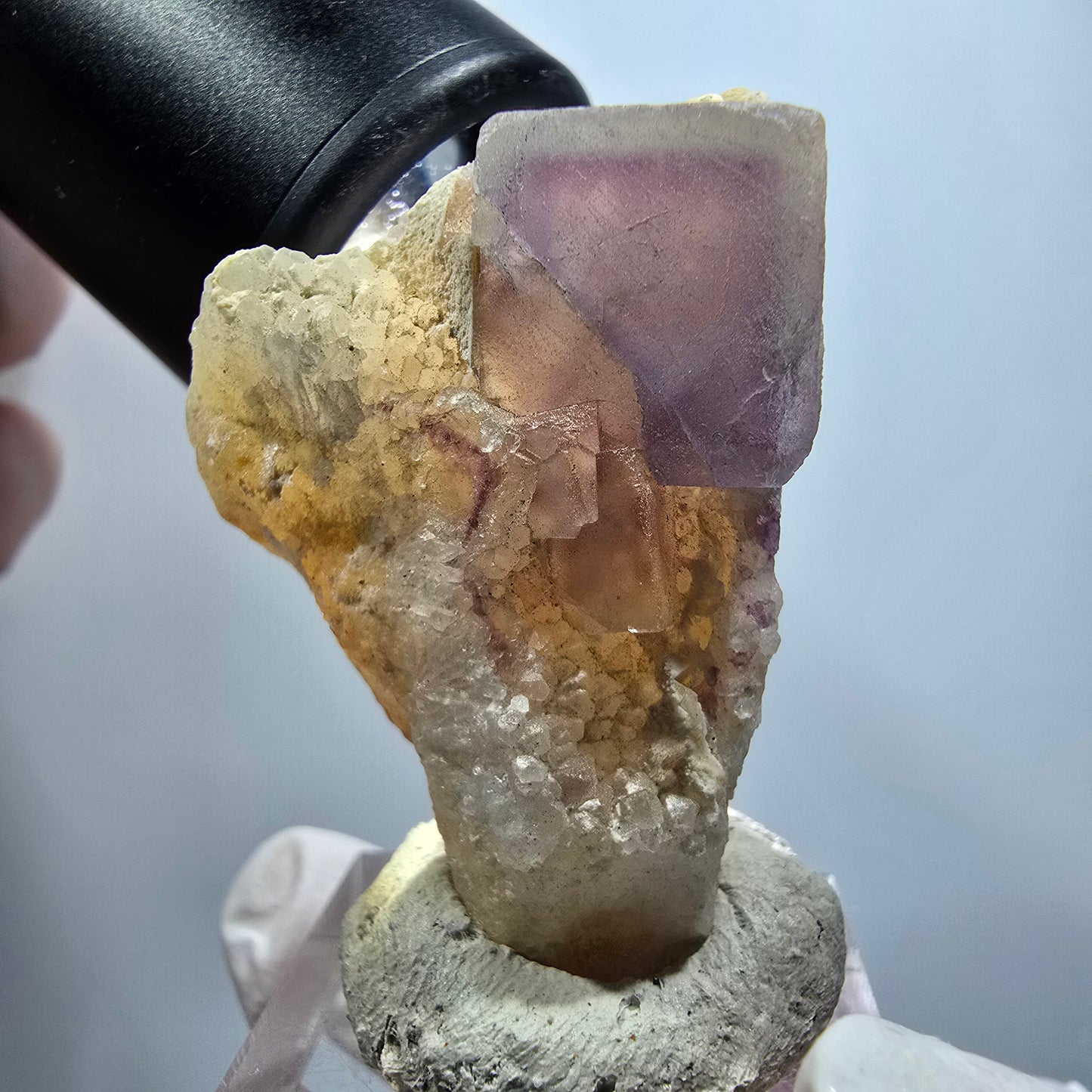 Phantom Fluorite Cube, Quartz Specimen, Green Purple Omehane, Namibia 39*32*18mm #12267 