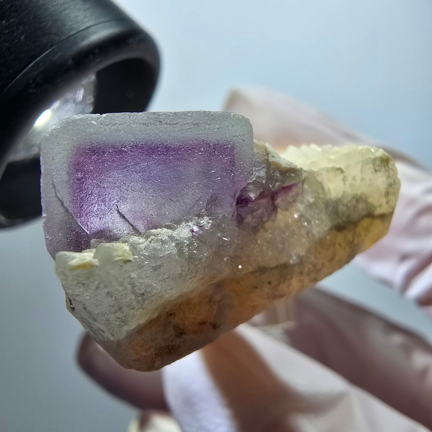Phantom Fluorite Cube, Quartz Specimen, Green Purple Omehane, Namibia 39*32*18mm #12267 