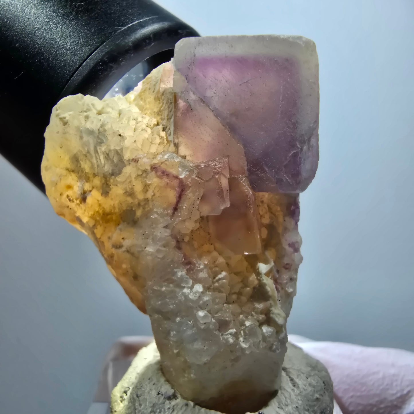 Phantom Fluorite Cube, Quartz Specimen, Green Purple Omehane, Namibia 39*32*18mm #12267 