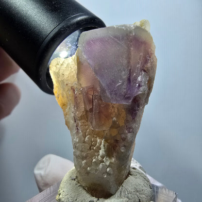 Phantom Fluorite Cube, Quartz Specimen, Green Purple Omehane, Namibia 39*32*18mm #12267 