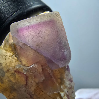 Phantom Fluorite Cube, Quartz Specimen, Green Purple Omehane, Namibia 39*32*18mm #12267 