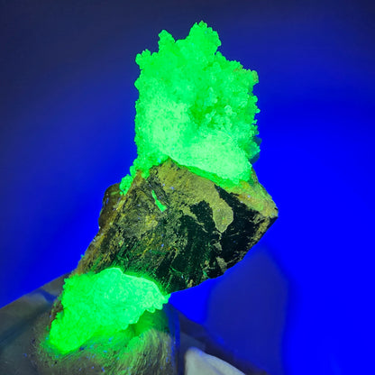 Hyalite opal, Schörl tourmaline, muscovite, orthoclase Erongo, Namibia 46*32*21mm #12268 