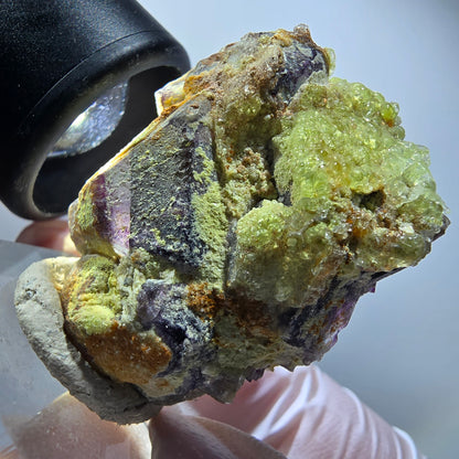 Phantom Fluorit, Hyalit Opal Stufe (UV Mineral) Erongo, Namibia 41*36*19mm #12273