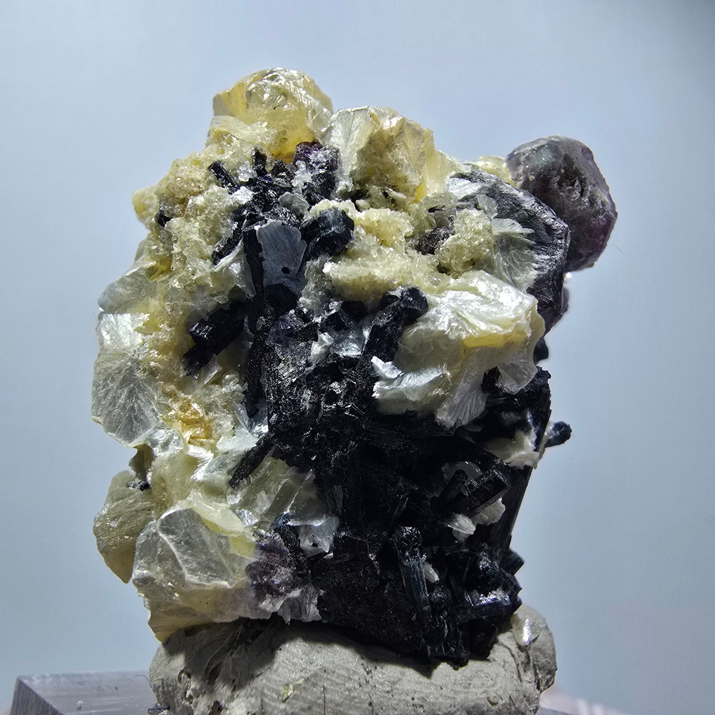 Schörl tourmaline, fluorite cube, muscovite stage Erongo, Namibia 41*38*32mm #12277 