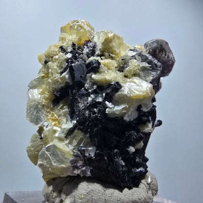 Schörl tourmaline, fluorite cube, muscovite stage Erongo, Namibia 41*38*32mm #12277 