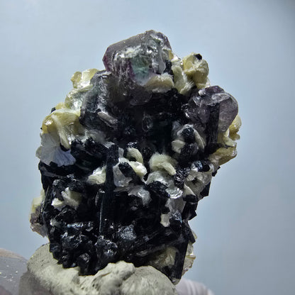 Schörl tourmaline, fluorite cube, muscovite stage Erongo, Namibia 41*38*32mm #12277 