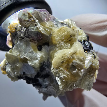 Schörl tourmaline, fluorite cube, muscovite stage Erongo, Namibia 41*38*32mm #12277 