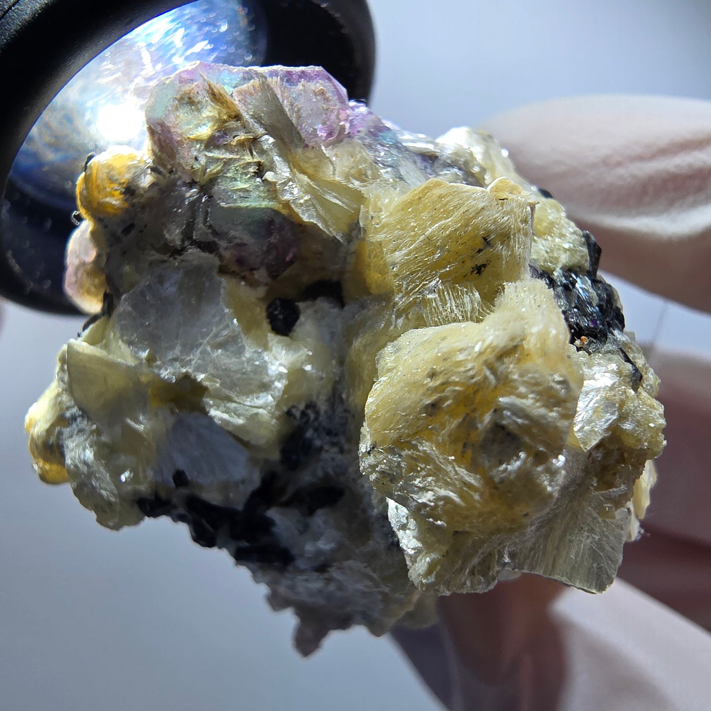 Schörl tourmaline, fluorite cube, muscovite stage Erongo, Namibia 41*38*32mm #12277 