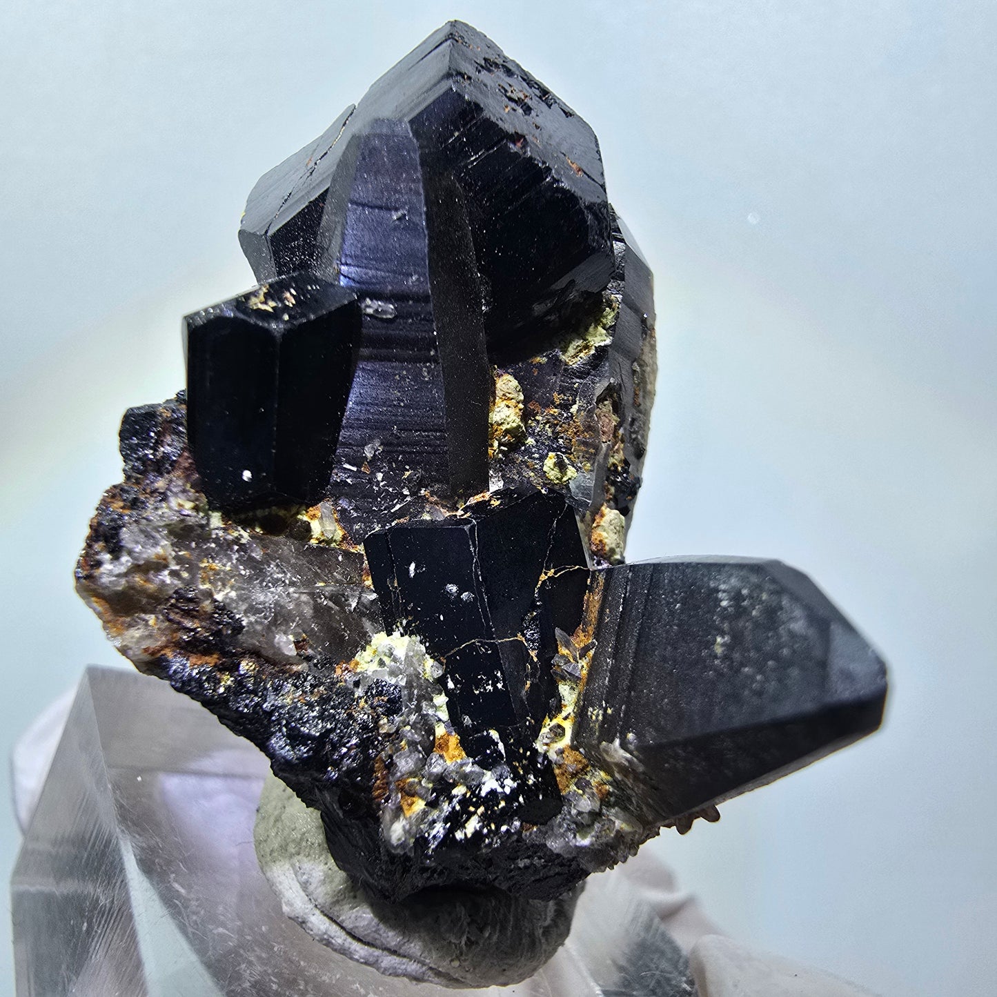 Rare smoky quartz, schorl tourmaline, orthoclase specimen, Erongo, Namibia, 42*28*28mm #12286 