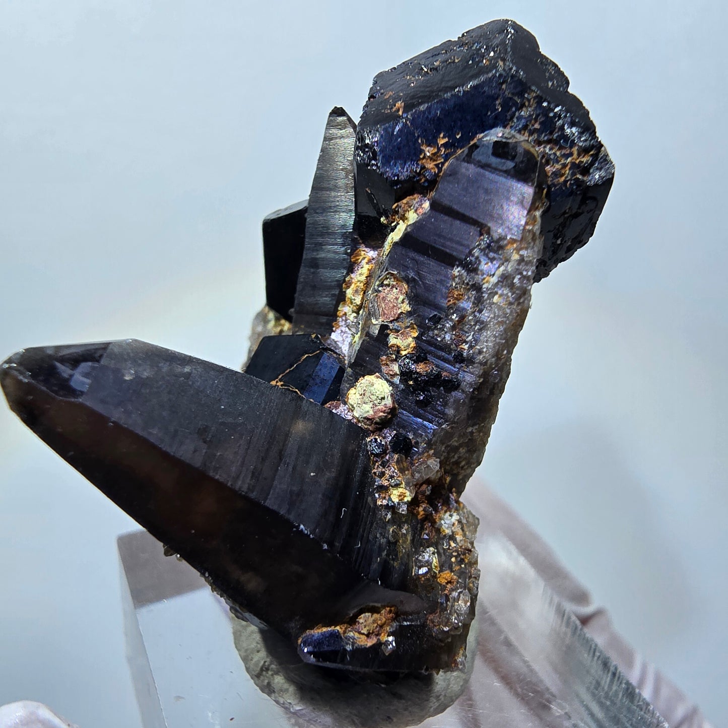 Rare smoky quartz, schorl tourmaline, orthoclase specimen, Erongo, Namibia, 42*28*28mm #12286 