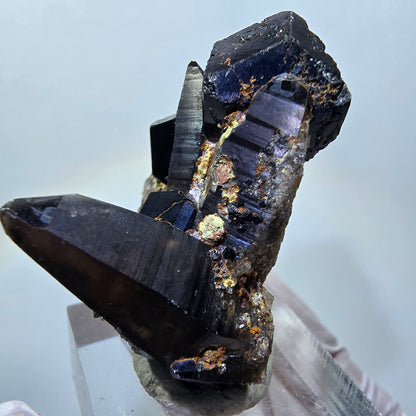 Rare smoky quartz, schorl tourmaline, orthoclase specimen, Erongo, Namibia, 42*28*28mm #12286 