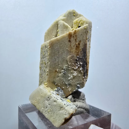 Opale hyalite rare, spécimen d'orthose (minéral UV), Erongo, Namibie, 43*24*30 mm, n° 12287 