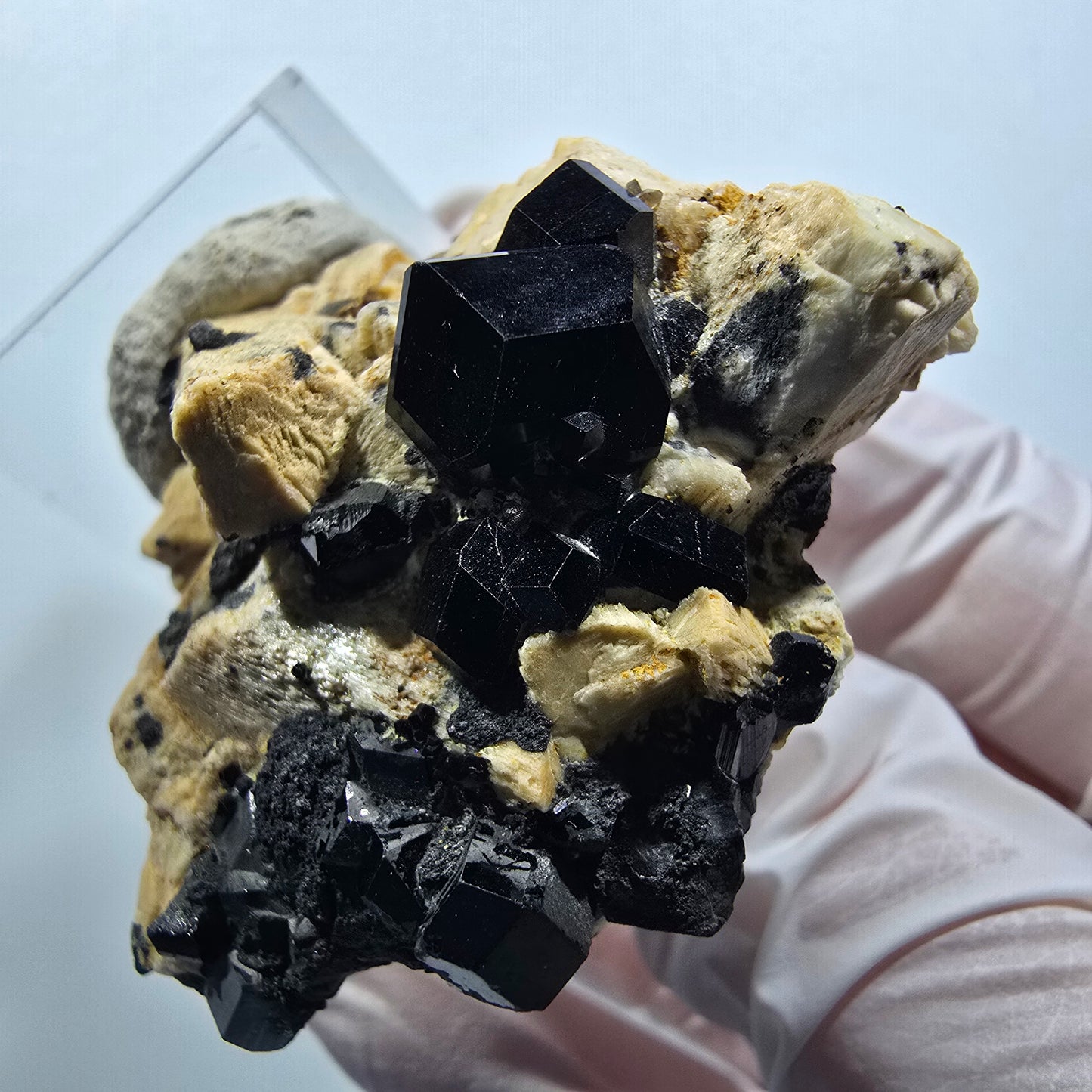 Rare spécimen de tourmaline schorl et d'orthose, Erongo, Namibie, 45*43*19 mm, n° 12288 