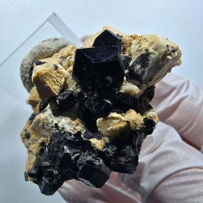 Rare spécimen de tourmaline schorl et d'orthose, Erongo, Namibie, 45*43*19 mm, n° 12288 