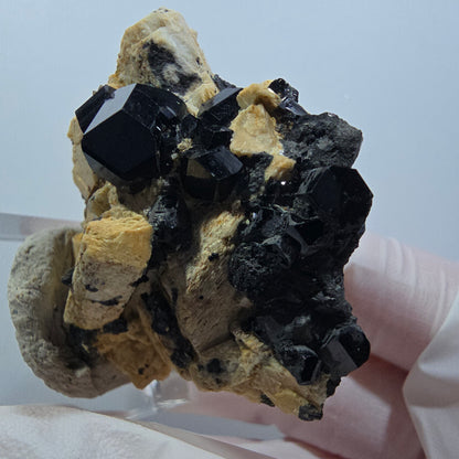 Rare spécimen de tourmaline schorl et d'orthose, Erongo, Namibie, 45*43*19 mm, n° 12288 