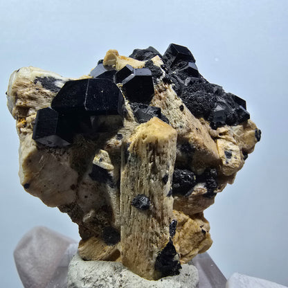Rare spécimen de tourmaline schorl et d'orthose, Erongo, Namibie, 45*43*19 mm, n° 12288 