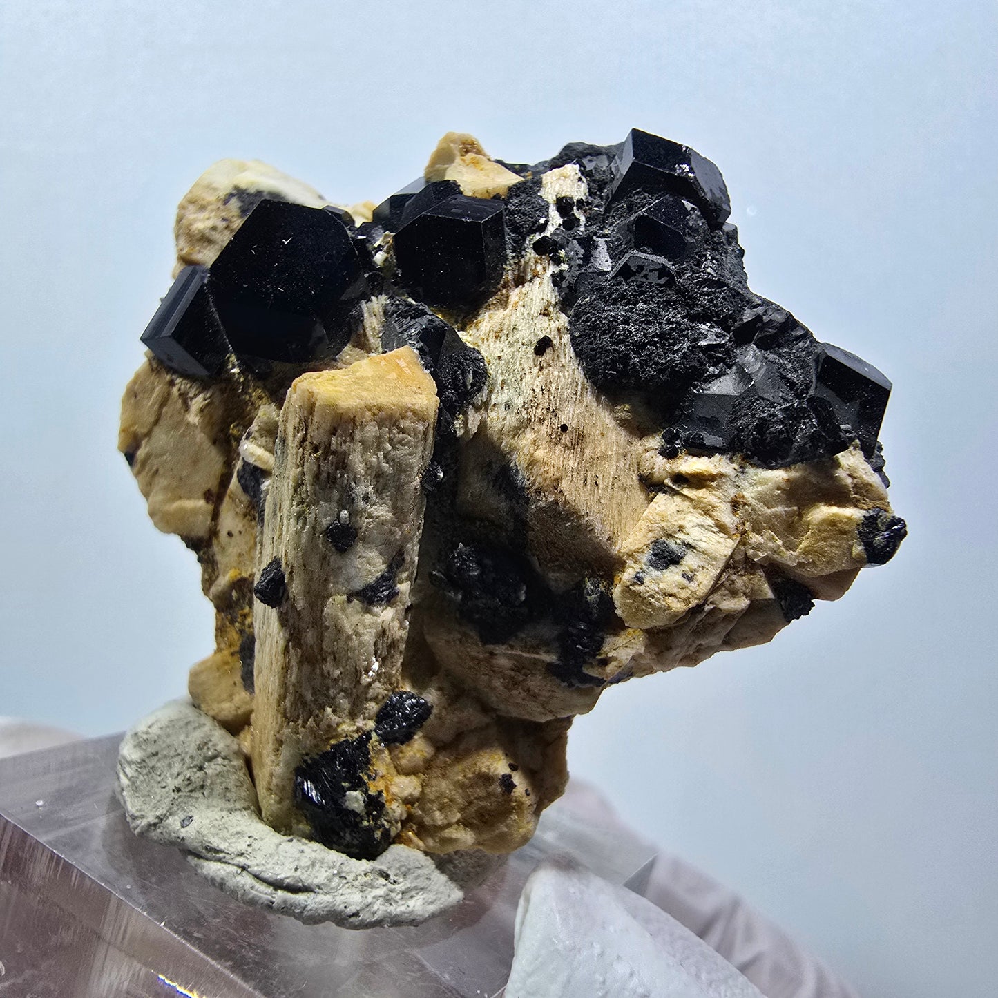 Rare spécimen de tourmaline schorl et d'orthose, Erongo, Namibie, 45*43*19 mm, n° 12288 