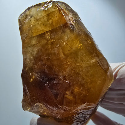 XL Natural Honey Calcite Crystal, yellow orange Erongo, Namibia 124*54*43mm #12289 