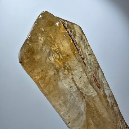 XL Natural Honey Calcite Crystal, yellow orange Erongo, Namibia 103*26*16mm #12291 