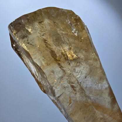 XL Natural Honey Calcite Crystal, yellow orange Erongo, Namibia 103*26*16mm #12291 